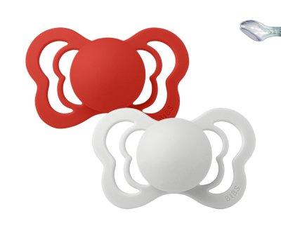 Pack 2 Succhietti BIBS Couture Candy Apple/Haze Silicone