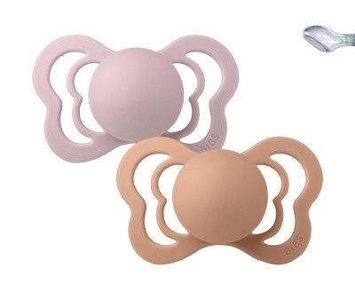 Pack 2 Succhietti BIBS Couture Plum/Peach Silicone