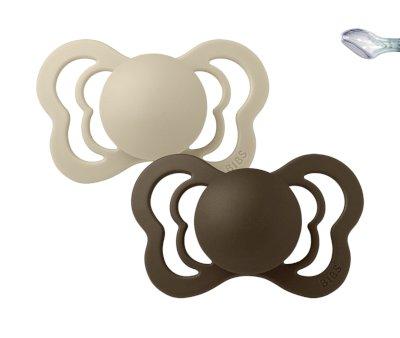 Pack 2 Succhietti BIBS Couture Vanilla/Mocha Silicone
