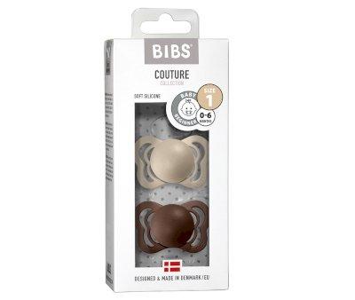 Pack 2 Succhietti BIBS Couture Vanilla/Mocha Silicone