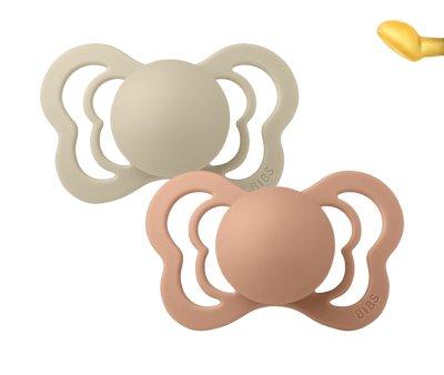Pack 2 Succhietti BIBS Couture Vanilla/Peach Lattice