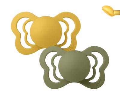 Pack 2 Succhietti BIBS Couture Honey Bee/Olive Lattice