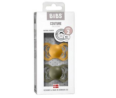 Pack 2 Succhietti BIBS Couture Honey Bee/Olive Lattice