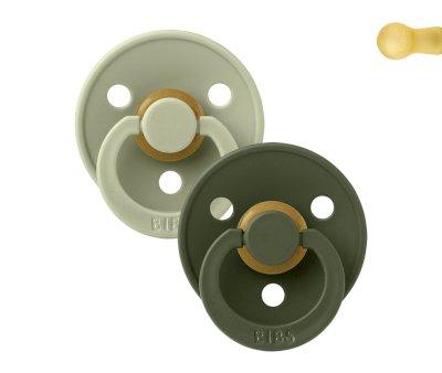 2 Succhietti BIBS Colour Round Sage/Hunter Green