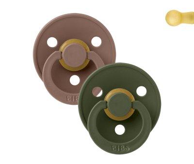 2 Succhietti BIBS Colour Round Woodchuck/Hunter Green