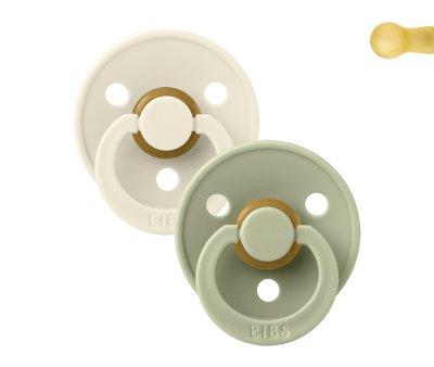 2 Succhietti BIBS Colour Round Ivory/Sage