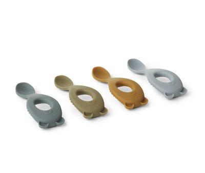 Pack 4 Cucchiai Silicone Liva Blue Multi Mix