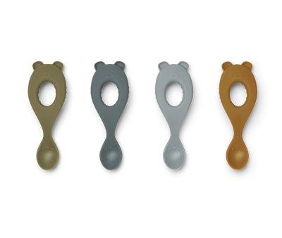 Pack 4 Cucchiai Silicone Liva Blue Multi Mix