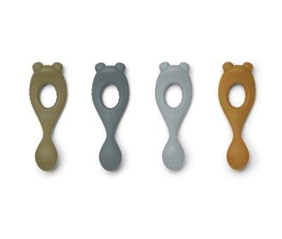 Pack 4 Cucchiai Silicone Liva Blue Multi Mix