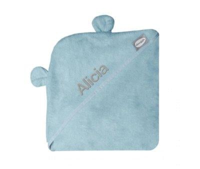 Toalha de Avental com capa de banho de bambu Azul Personalizvel