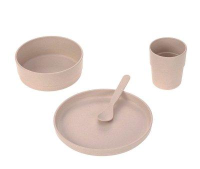 Vajilla 4 piezas Eco Rosa Empolvado
