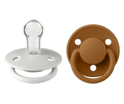 2 Succhietti BIBS De Lux Haze/Caramel Silicone