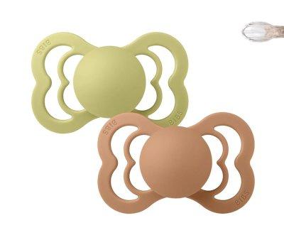 Pack 2 Succhietti BIBS Supreme Meadow/Earth Silicone
