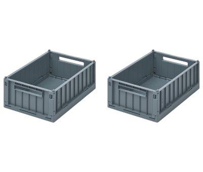 2 Ceste Organizer Piccole Weston Whale Blue