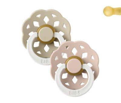 2 Chupetes BIBS Boheme Nocturnos Blush/Vanilla