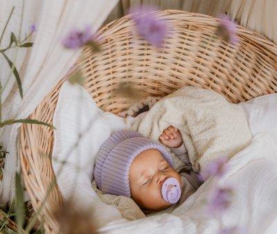 2 Succhietti BIBS Colour Round Papaya/Violet Sky