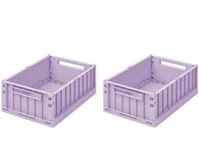 2 botes de rangement moyennes Weston Light Lavender
