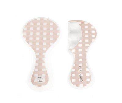 Set Peine y Cepillo Bebe Cuadro Rosa
