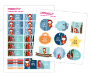 30 Stickers pour Objets Petit Chaperon