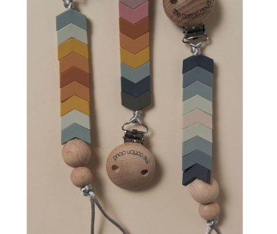 Porte-sucette en silicone Chevron Neutrals