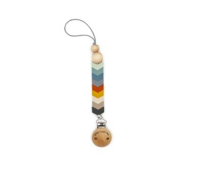 Porte-sucette en silicone Chevron Neutrals
