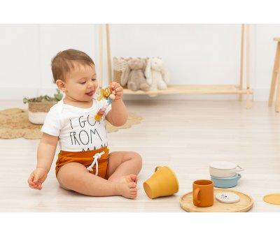 Chevron Rust Silicone Pacifier Clip