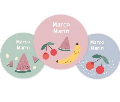 Pack 3 badges personnaliss Fruits