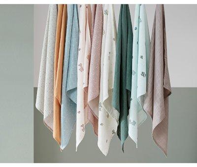 3 GOTS Washcloths Lalee Blue