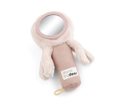 Small Rattle with Mirror Dusty Pink Jelly