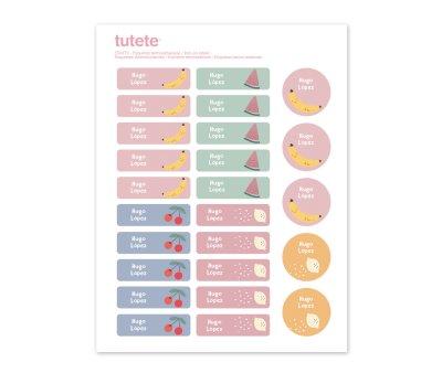 25 tiquettes pour vtements Fruits