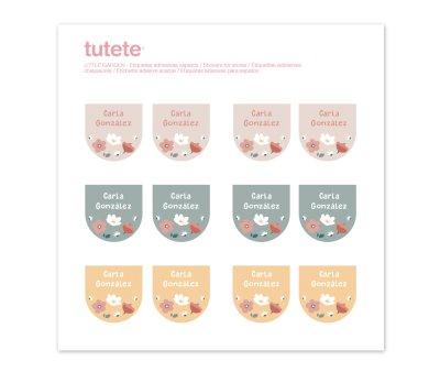 12 autocollants chaussures Little Garden