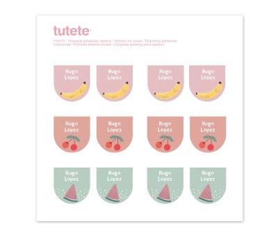 12 autocollants chaussures fruits