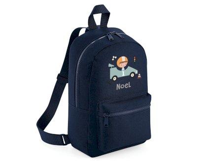Mini sac  dos Fashion personnalis Speed Racers bleu marine