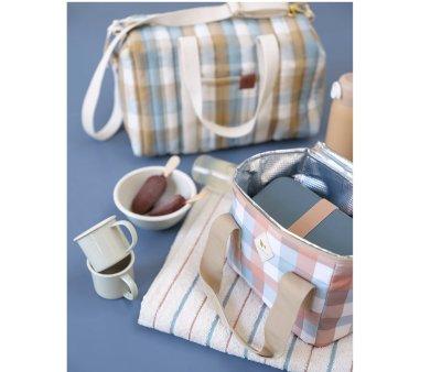 Bolsa Deporte Acolchada con Asa Larga Lilac Checks