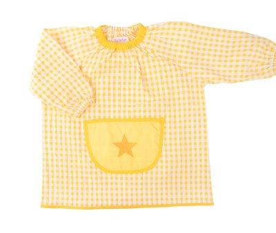 Babi con Bolsillo Central Estrella Amarillo Personalizable