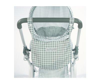 Borsa Passeggino Bambole Tom Vichy Verde