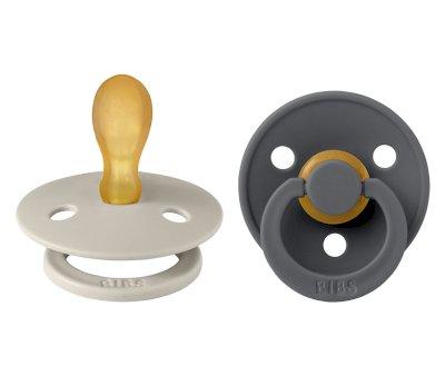 2 Succhietti BIBS Colour Simmetrica Sand/Iron
