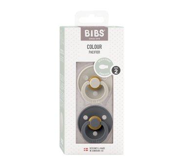 2 Succhietti BIBS Colour Simmetrica Sand/Iron