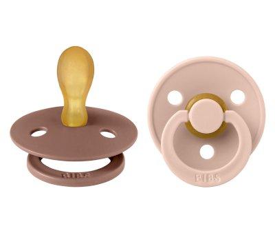 2 BIBS Colour Symmetrical Pacifiers Blush/Woodchuck