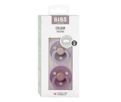 2 BIBS Colour Symmetric Pacifiers Fossil Grey/Mauve