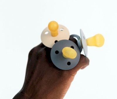 2 BIBS Colour Symmetric Pacifiers Fossil Grey/Mauve