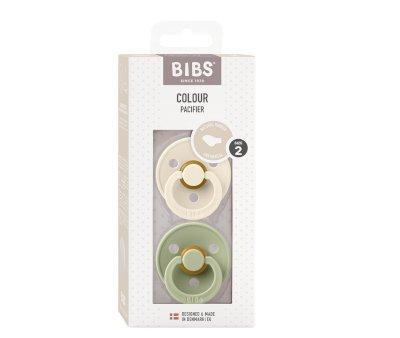 2 Succhietti BIBS Colour Anatomica Ivory/Sage