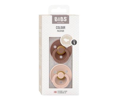 2 BIBS Colour Pacifiers Anatomical Blush/Woodchuck