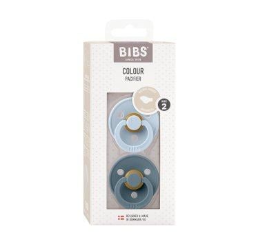2 BIBS Colour Pacifiers Anatomical Baby Blue/Petrol