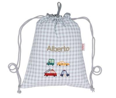 Vintage Cars Personalised Drawstring Backpack