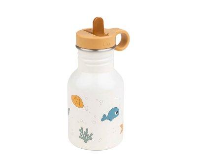 Steel Bottle Sea Friends Beige