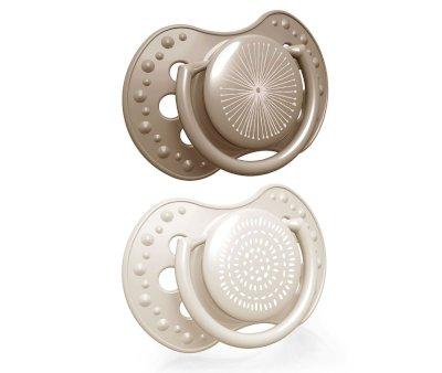 2 Chupetes Dinmicos Lovi Harmony Beige