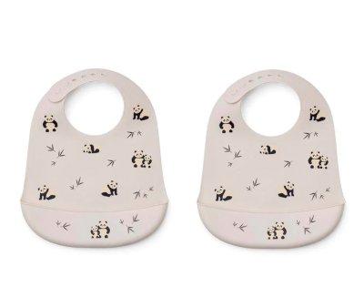 2 Silicone Bibs Tilda Panda Play