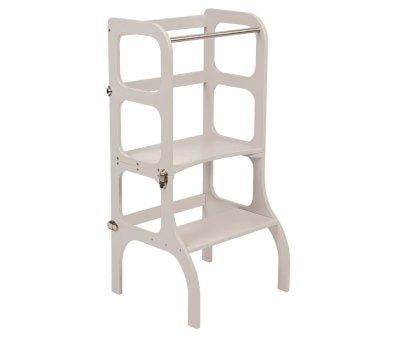 Helper Tower Montessori Pearl Grey/Silver