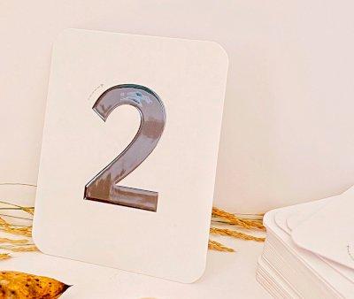 Embossed Number Cards